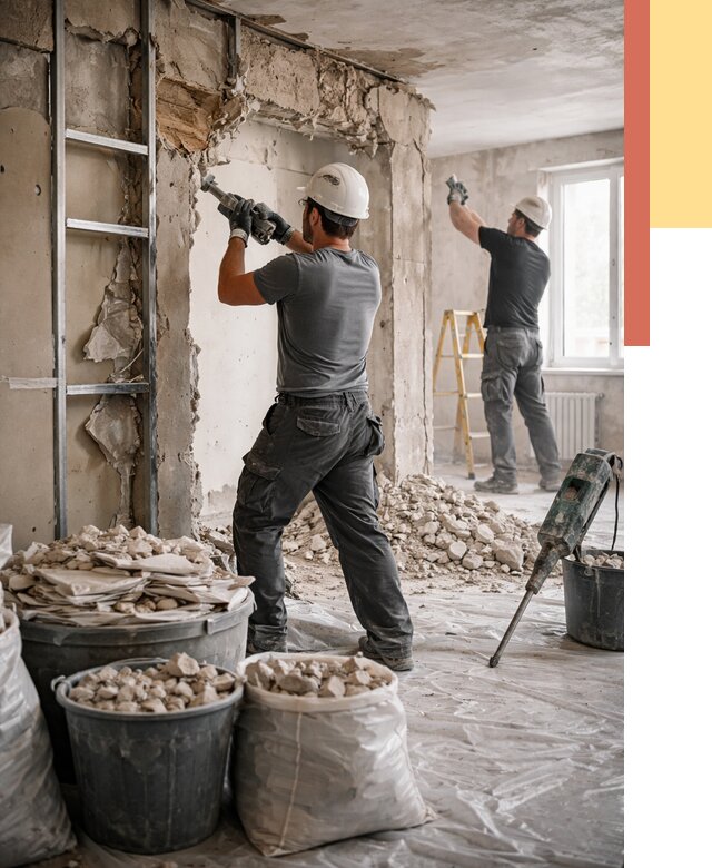 Демонтажные работы в Ишиме от 2806 руб. — услуги и цена под ключ | ОТДЕЛОЧНИК-Шм