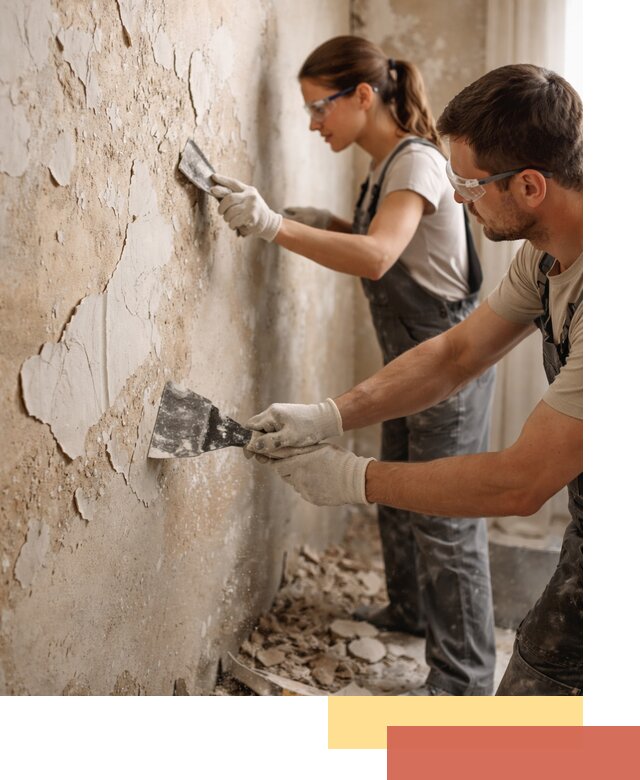 Снятие старой шпаклевки и подготовка поверхностей в Ишиме