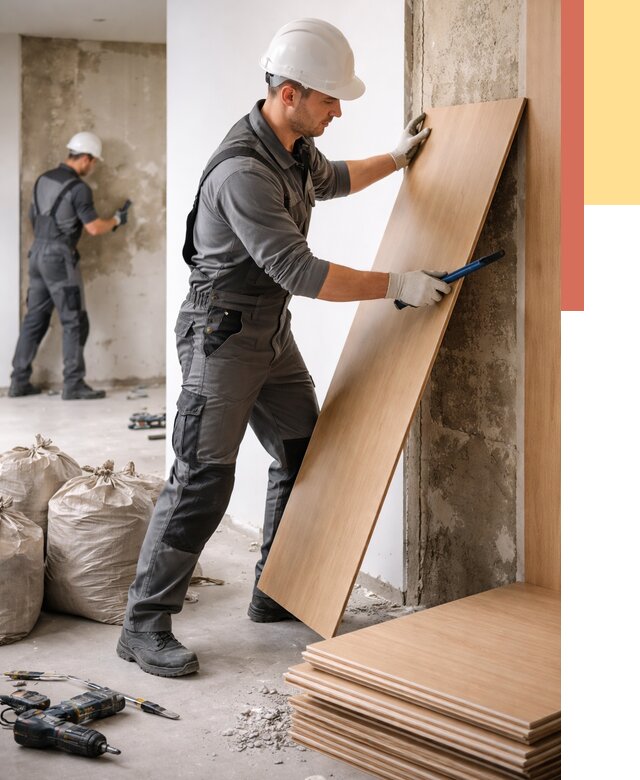 Демонтаж стеновых панелей в Ишиме от 3638 руб. за м² быстро и недорого | ОТДЕЛОЧНИК-Шм