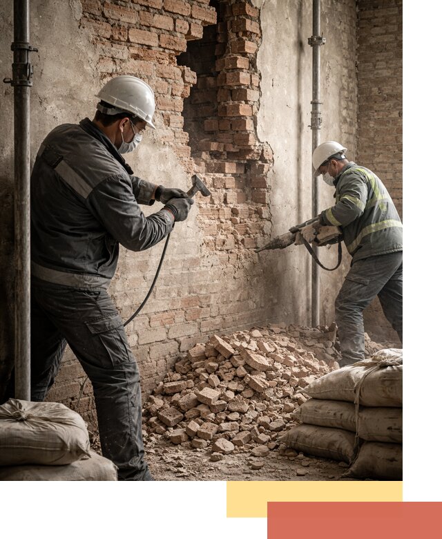 Демонтаж кирпичных стен в Ишиме быстро и безопасно