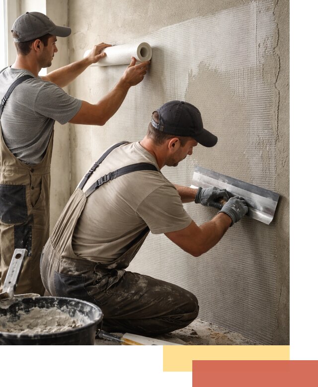 Армирование стен стеклосеткой в Ишиме для прочной отделки