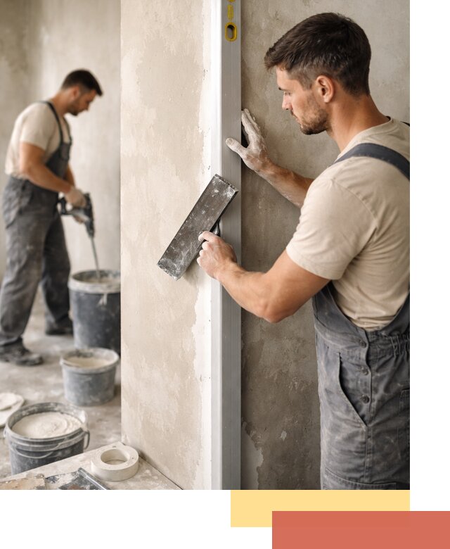 Выведение углов стен в Ишиме: монтаж и оштукатуривание