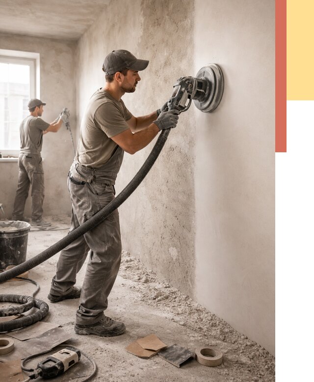 Шлифовка стен в Ишиме от 1247 руб/м2 — быстро и недорого | ОТДЕЛОЧНИК-Шм