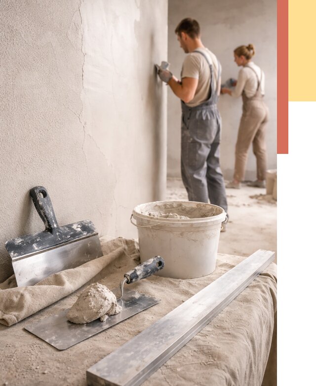 Штукатурка стен гипсовая в Ишиме от 4677 руб/м2 — быстро и недорого | ОТДЕЛОЧНИК-Шм