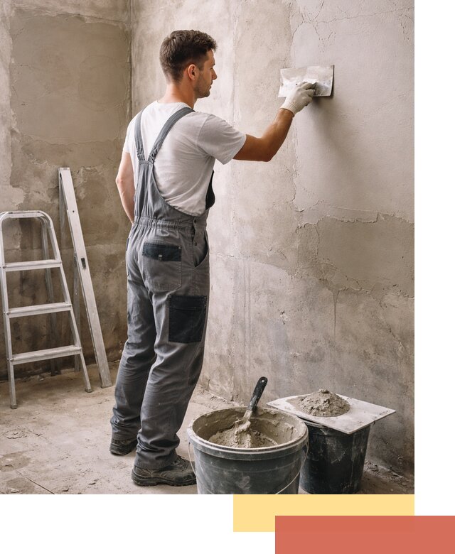 Штукатурка стен в ванной под ключ в Ишиме