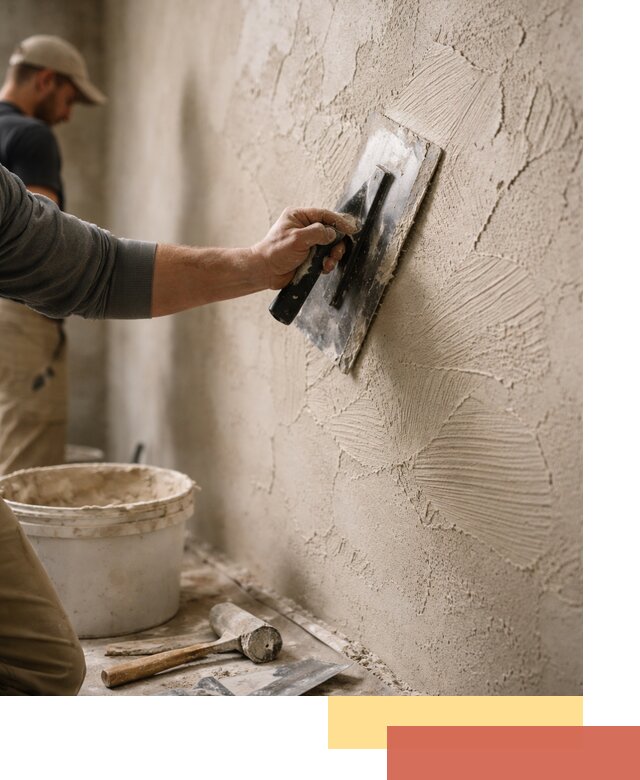 Фактурная штукатурка стен в Ишиме — монтаж, отделка, реставрация