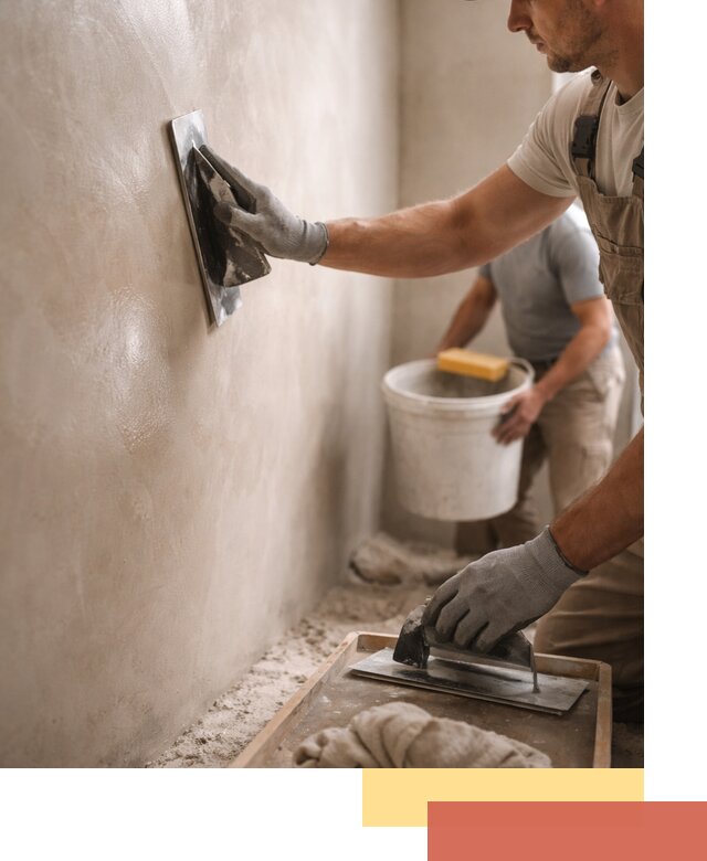 Нанесение марокканской штукатурки таделакт в Ишиме