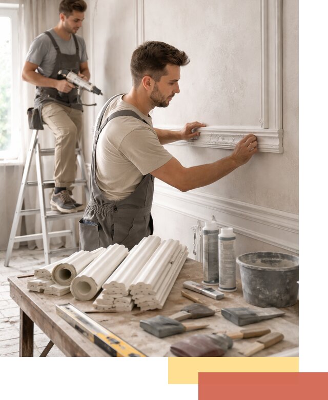 Монтаж лепнины на стены в Ишиме профессионально и качественно