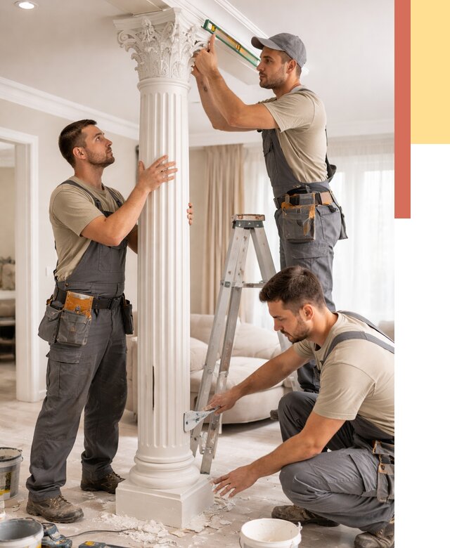 Установка декоративных колонн в Ишиме от 12472 руб. под ключ | ОТДЕЛОЧНИК-Шм