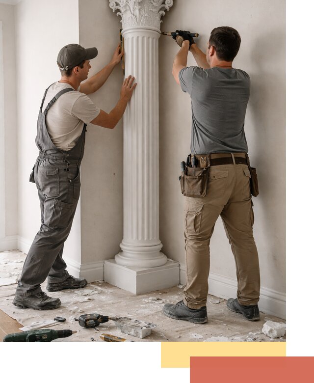 Установка декоративных колонн в Ишиме под ключ