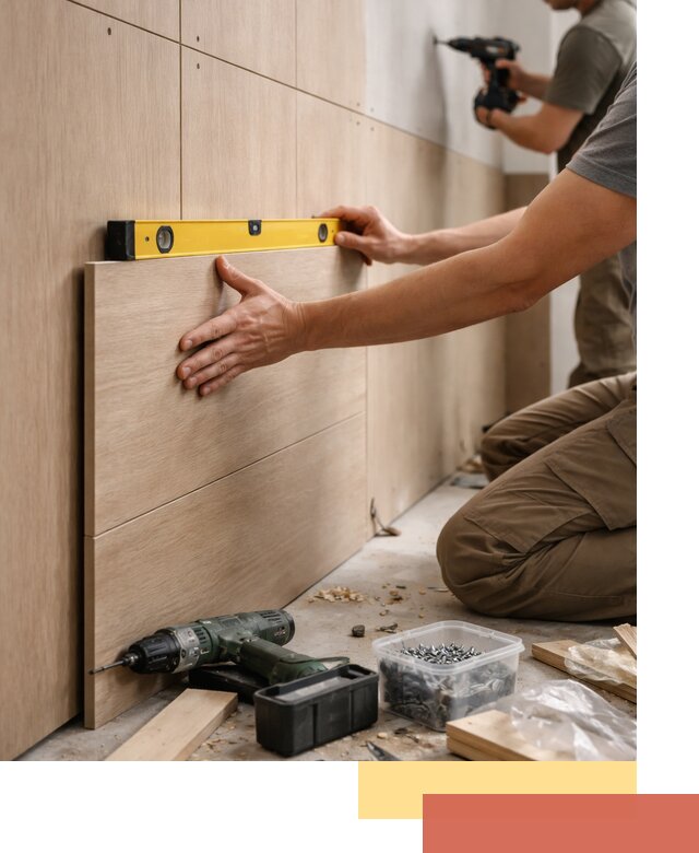 Профессиональный монтаж МДФ панелей на стены в Ишиме