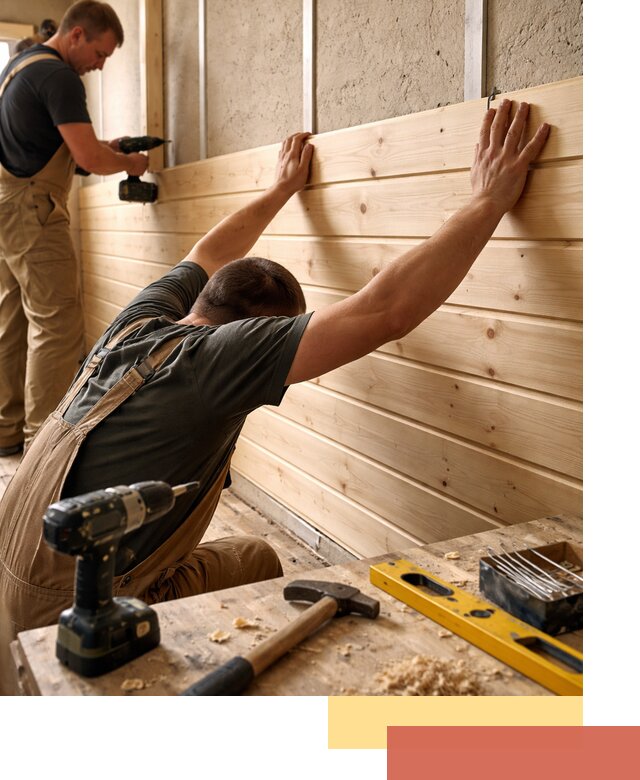 Монтаж деревянной вагонки на стены в Ишиме быстро и качественно