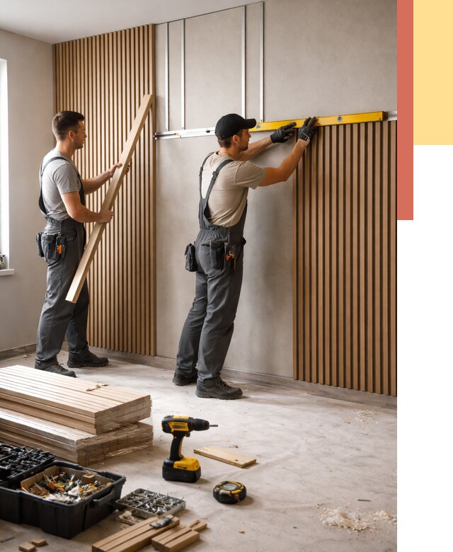 Монтаж реечных панелей на стены в Ишиме от 1247 руб. — быстро и недорого | ОТДЕЛОЧНИК-Шм