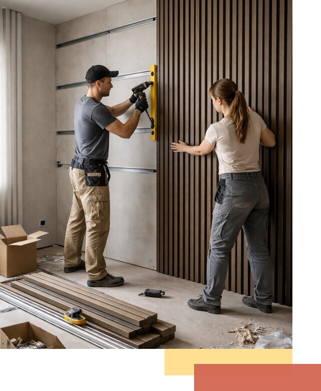 Монтаж реечных панелей на стены в Ишиме