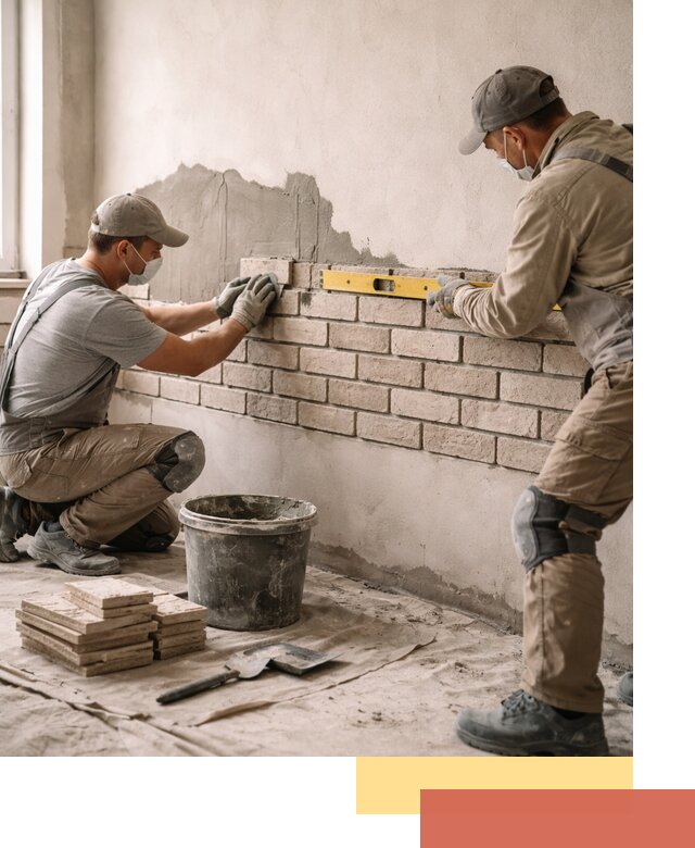 Монтаж декоративного кирпича профессионально в Ишиме