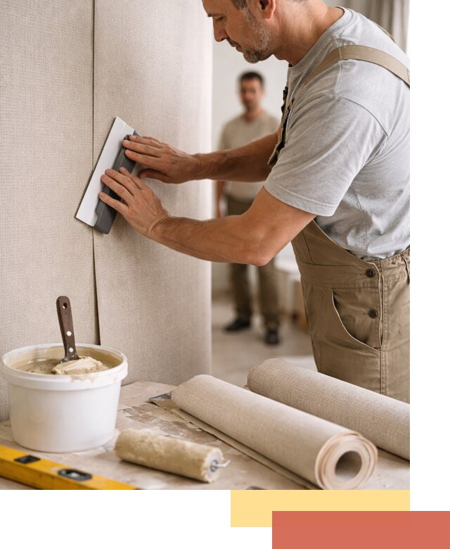 Поклейка текстильных обоев в Ишиме профессионально и аккуратно