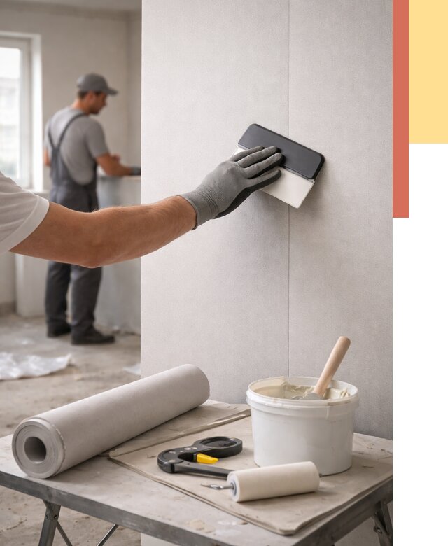 Поклейка обоев под покраску в Ишиме от 3638 руб. за м2 | ОТДЕЛОЧНИК-Шм