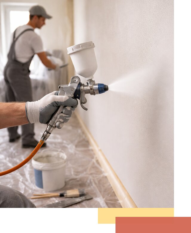 Покраска стен краскопультом в Ишиме быстро и качественно