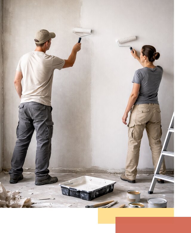 Окраска стен по стеклохолсту в Ишиме качественно и долговечно