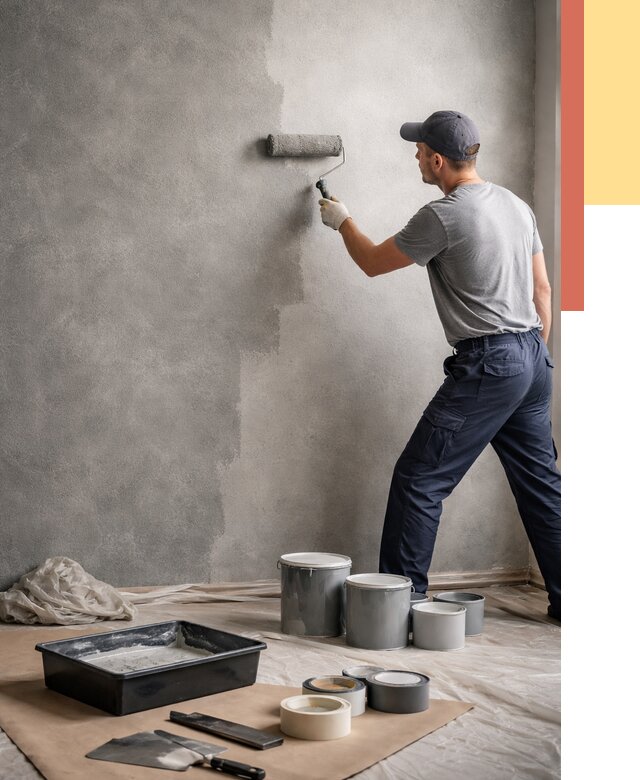 Покраска стен под бетон в Ишиме от 676 руб. за м2 — быстро и недорого | ОТДЕЛОЧНИК-Шм