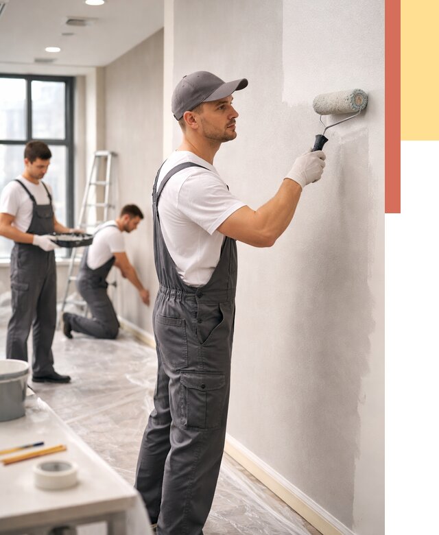 Покраска стен в офисе в Ишиме от 8834 руб. — быстро и недорого | ОТДЕЛОЧНИК-Шм