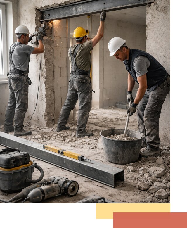 Создание проемов в стенах и несущих конструкциях в Ишиме