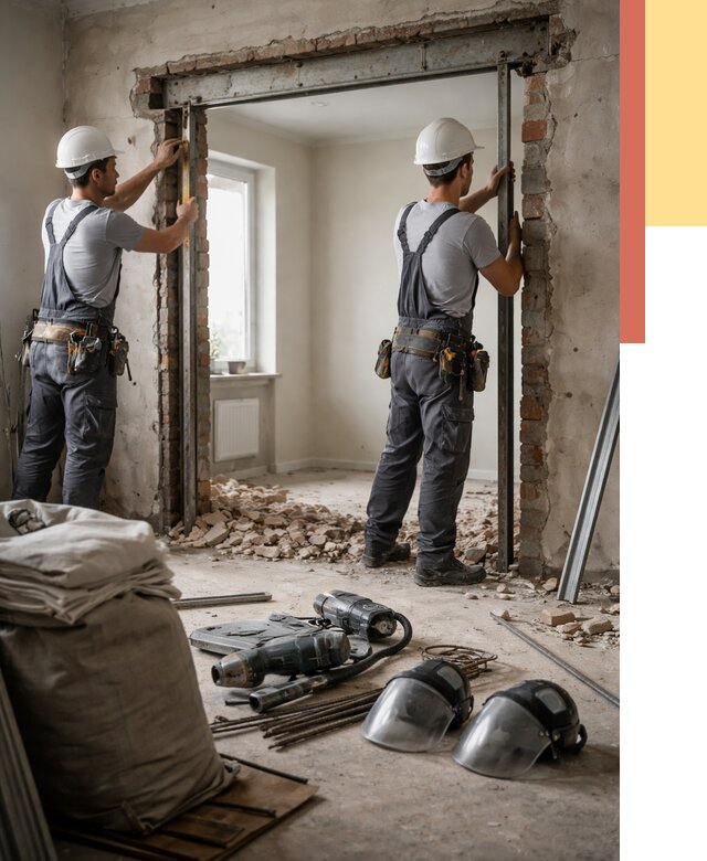 Расширение дверного проема в Ишиме от 12991 руб. под ключ | ОТДЕЛОЧНИК-Шм