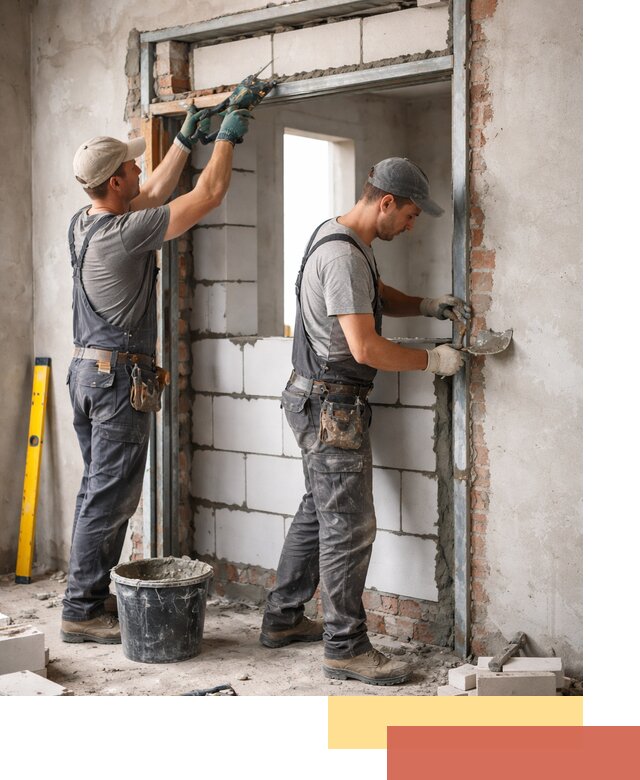 Закладка дверного проема под ключ в Ишиме: демонтаж, монтаж, отделка