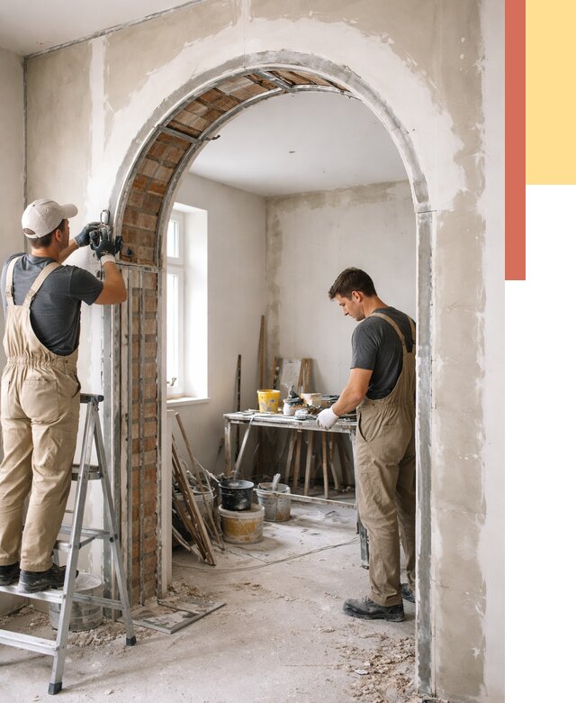 Устройство арочного проема в Ишиме от 9873 руб. под ключ — быстро и недорого | ОТДЕЛОЧНИК-Шм