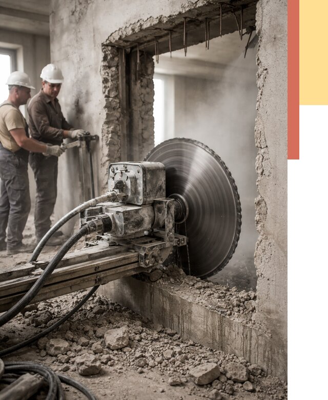 Алмазная резка проемов в Ишиме от 4677 руб. быстро и недорого | ОТДЕЛОЧНИК-Шм