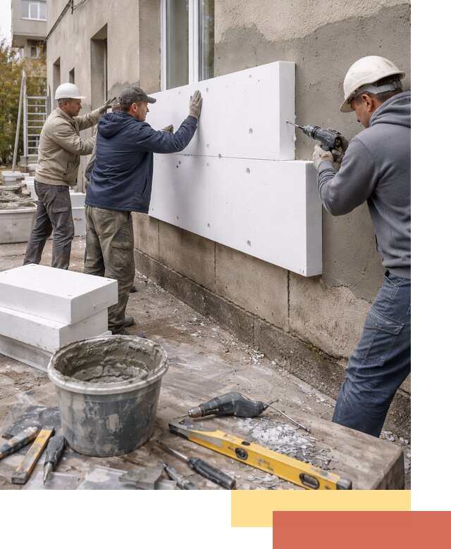 Утепление наружных стен пенопластом в Ишиме