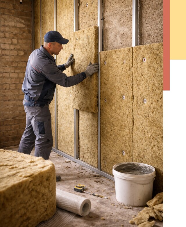 Утепление стен минватой в Ишиме от 1403 руб./м2 — недорого и быстро | ОТДЕЛОЧНИК-Шм