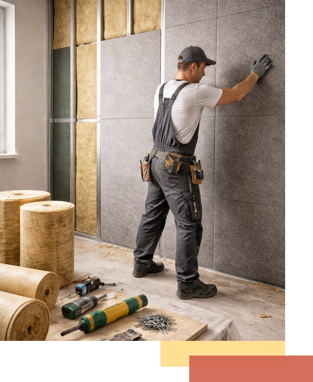 Профессиональная шумоизоляция стен в Ишиме для квартиры и офиса