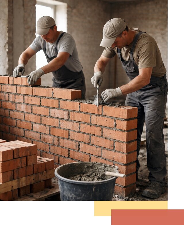 Кладка кирпичных перегородок под ключ в Ишиме