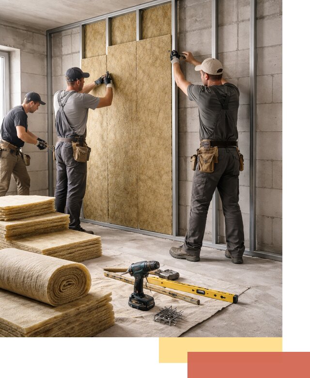 Шумоизоляция перегородок из блоков в Ишиме — монтаж и защита шумоизоляцией