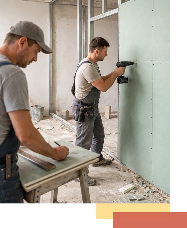 Перегородки из влагостойкого гипсокартона под ключ в Ишиме