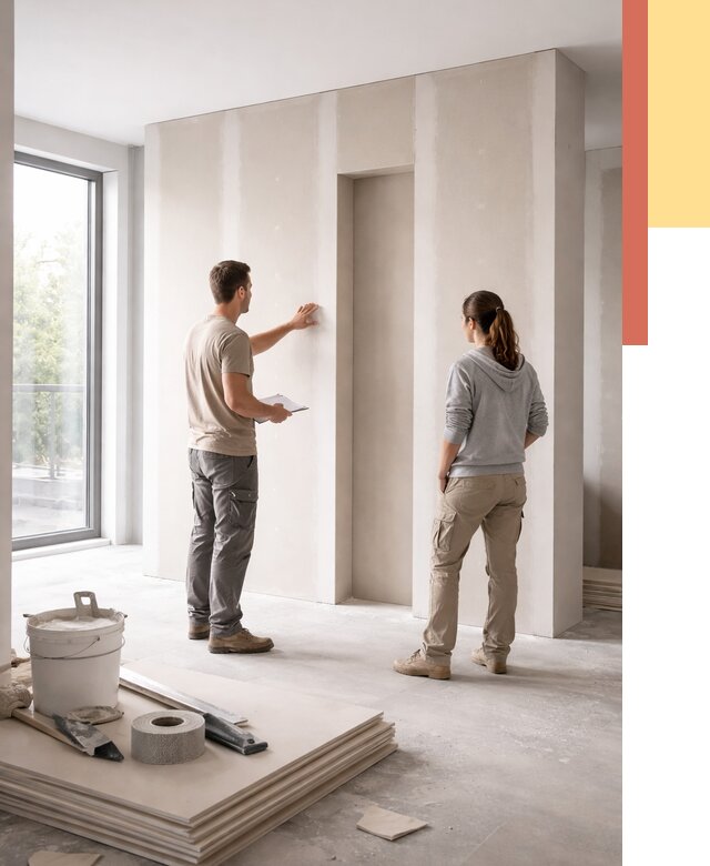 Зонирующая перегородка из гипсокартона в Ишиме от 2910 руб. под ключ | ОТДЕЛОЧНИК-Шм