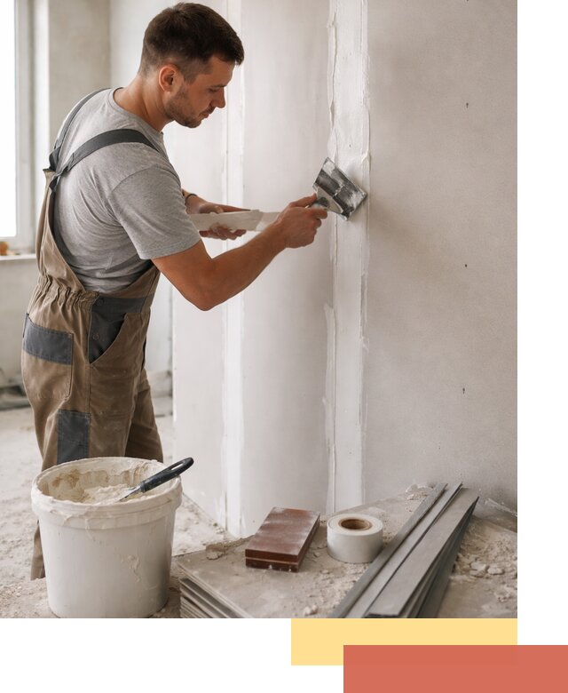 Шпаклевка перегородок из гипсокартона в Ишиме качественно и быстро