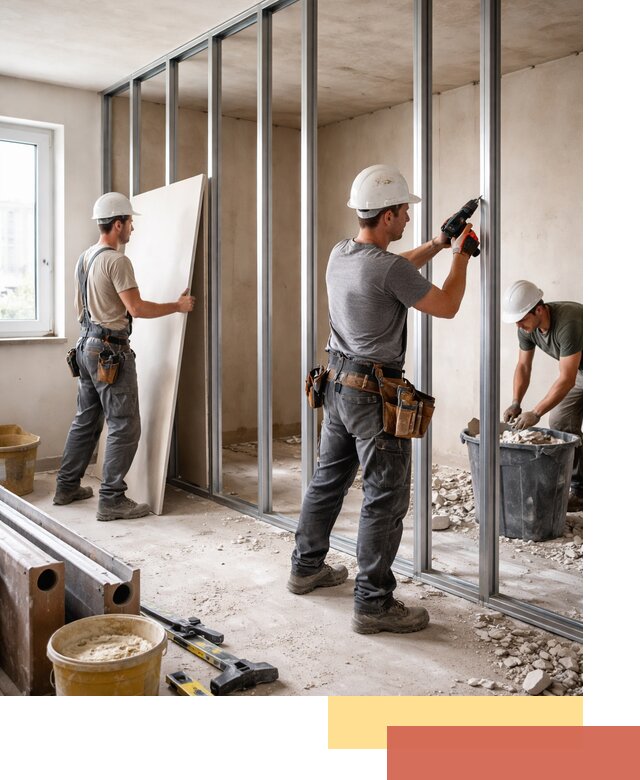 Перенос гипсокартонной перегородки в Ишиме профессионально и быстро