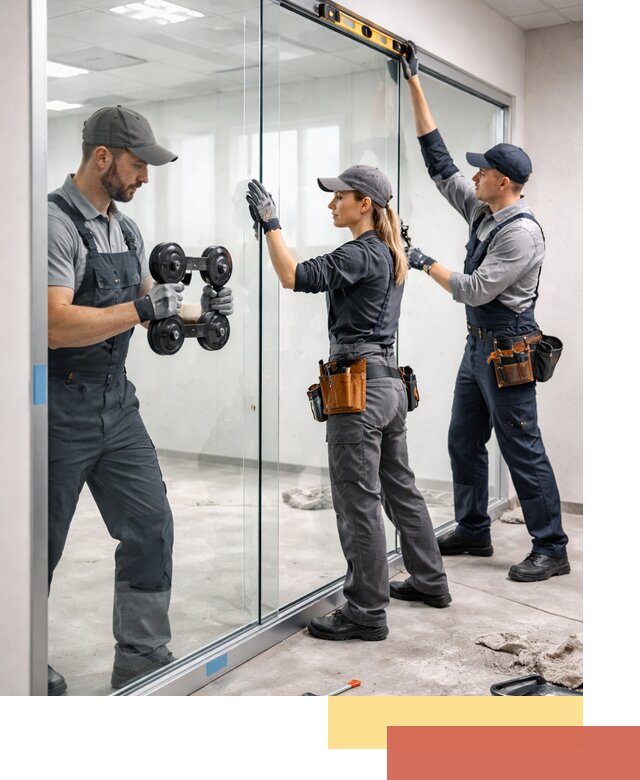 Профессиональный монтаж стеклянных перегородок в Ишиме