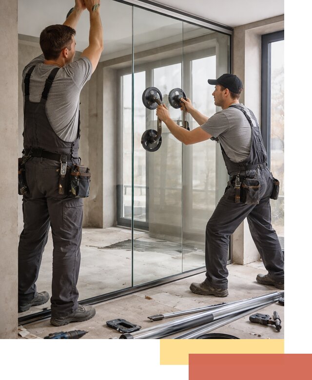 Цельностеклянные перегородки под ключ в Ишиме