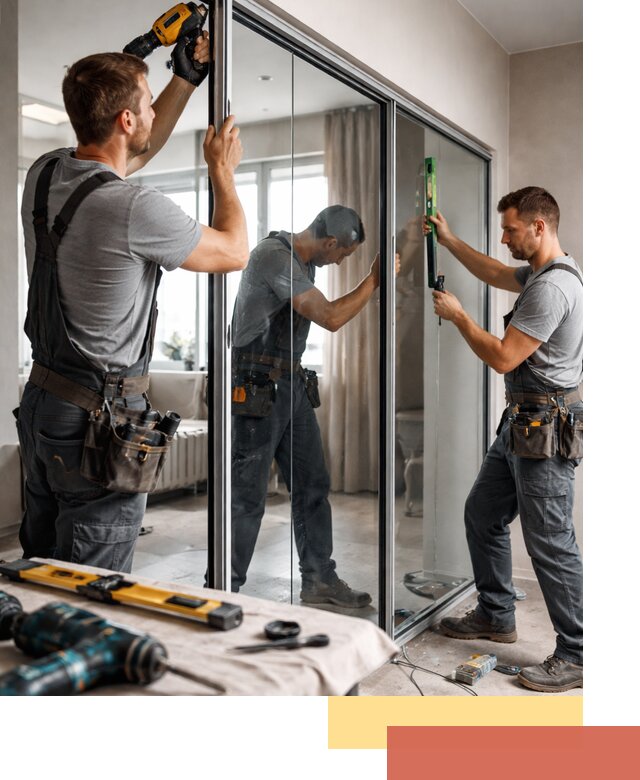 Каркасные стеклянные перегородки под ключ в Ишиме