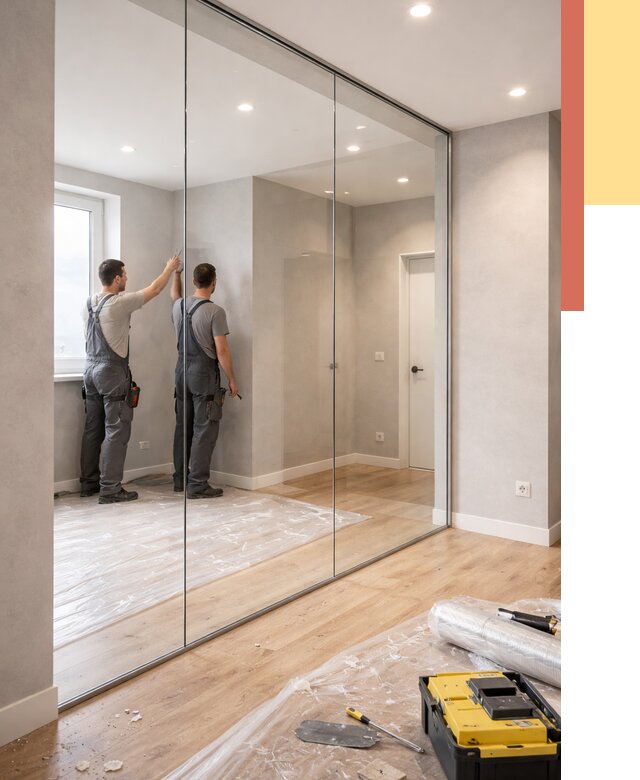 Безрамные стеклянные перегородки в Ишиме — монтаж от 9873 руб. | ОТДЕЛОЧНИК-Шм