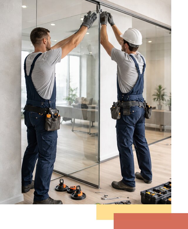 Безрамные стеклянные перегородки под ключ в Ишиме