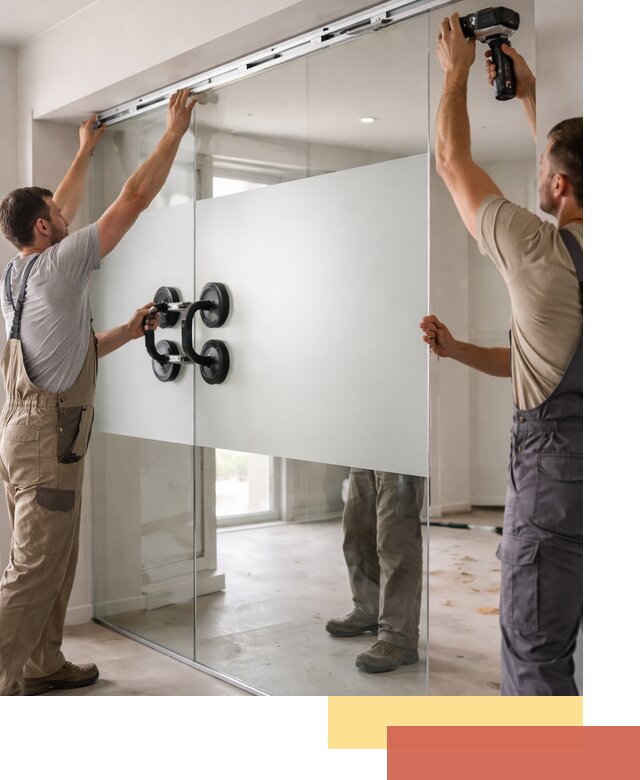 Матовые стеклянные перегородки под ключ в Ишиме