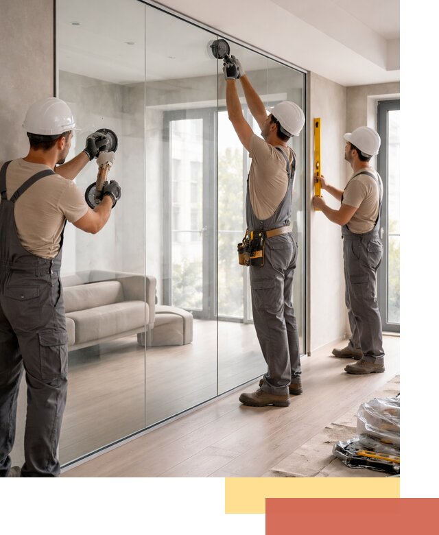 Перегородки из закаленного стекла в Ишиме для офисов и квартир