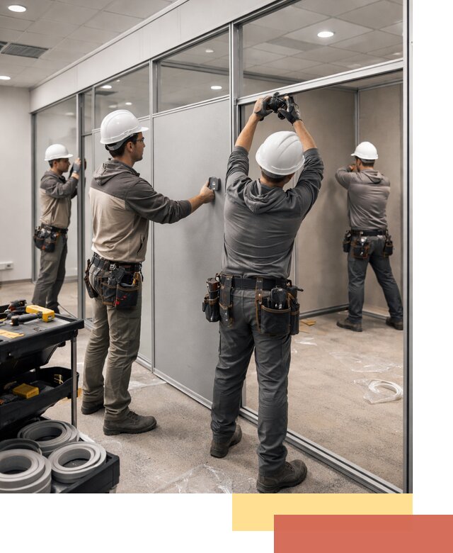 Мобильные офисные перегородки под ключ в Ишиме