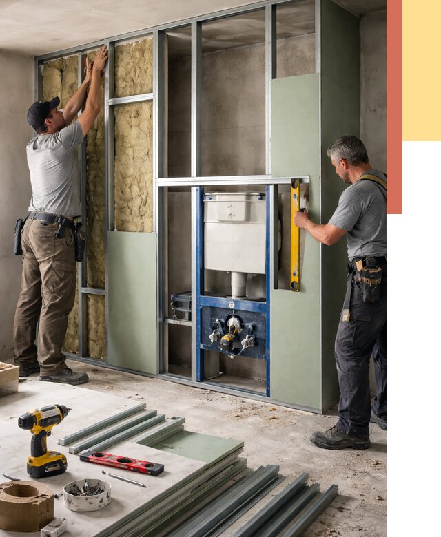 Установка сантехнических перегородок в Ишиме от 8834 руб. | ОТДЕЛОЧНИК-Шм