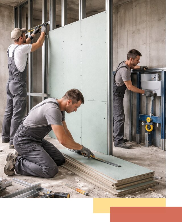 Монтаж и ремонт сантехнических перегородок в Ишиме