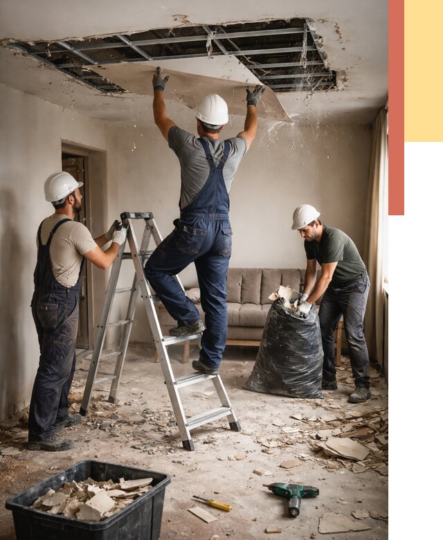 Демонтаж гипсокартонного потолка в Ишиме от 437 руб. за м2 — ОТДЕЛОЧНИК-Шм